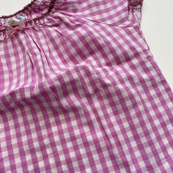 Valeria Paris Pink Plaid Blouse Girls Size 7 - Picture 2 of 4